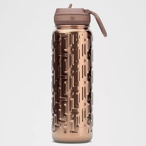 Lululemon 24oz Water Bottle Straw Lid Monogram Shadow